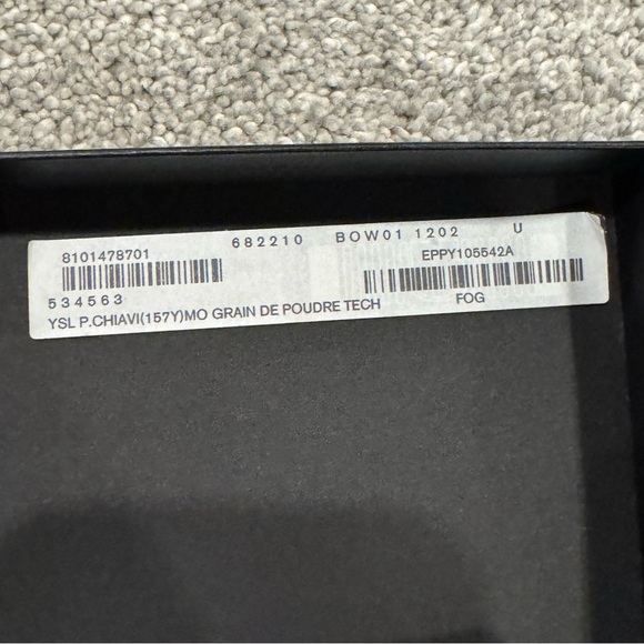 YSL Cassandra Key Case in Gray Grain de Poudre Leather NWB - Picture 7 of 13